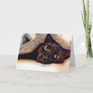 Cat Blank Grußkarte Karte