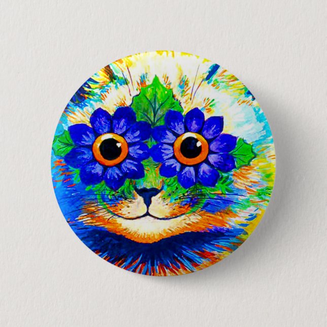Cat Blume Eyes Button (Vorderseite)