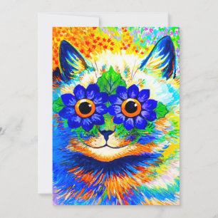 Cat Blume Eyes Einladung