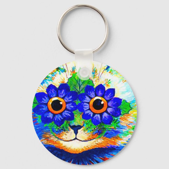 Cat Blume Eyes Schlüsselanhänger (Vorderseite)