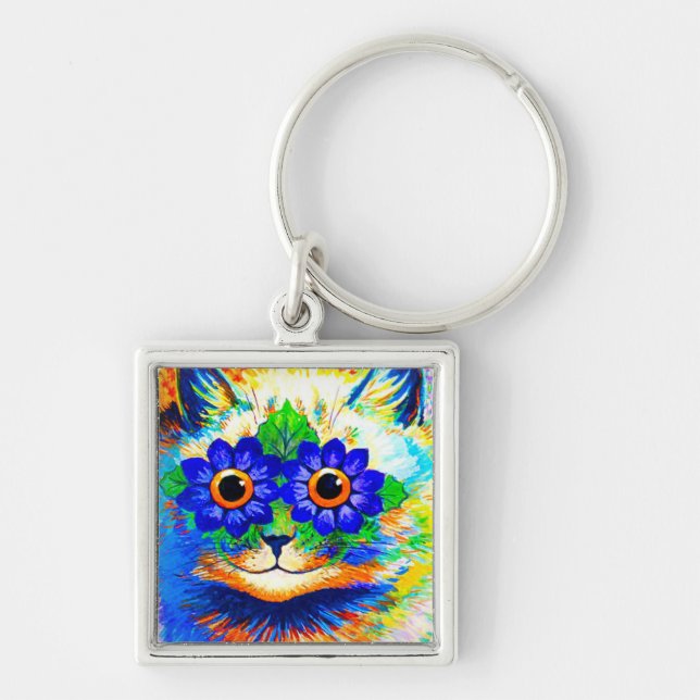 Cat Blume Eyes Schlüsselanhänger (Vorne)