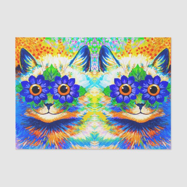 Cat Blume Eyes Seidenpapier (Vorderseite)