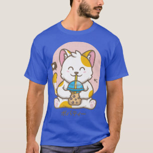 Cat Boba Tea Anime Kawaii Neko Ästhetisch Japanisc T-Shirt