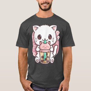 Cat Boba Tea Bubble Tea Anime Kawaii Neko Geschenk T-Shirt