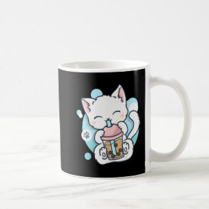 Cat Boba Tea Bubble Tea Kawaii Anime Japanischer N Kaffeetasse