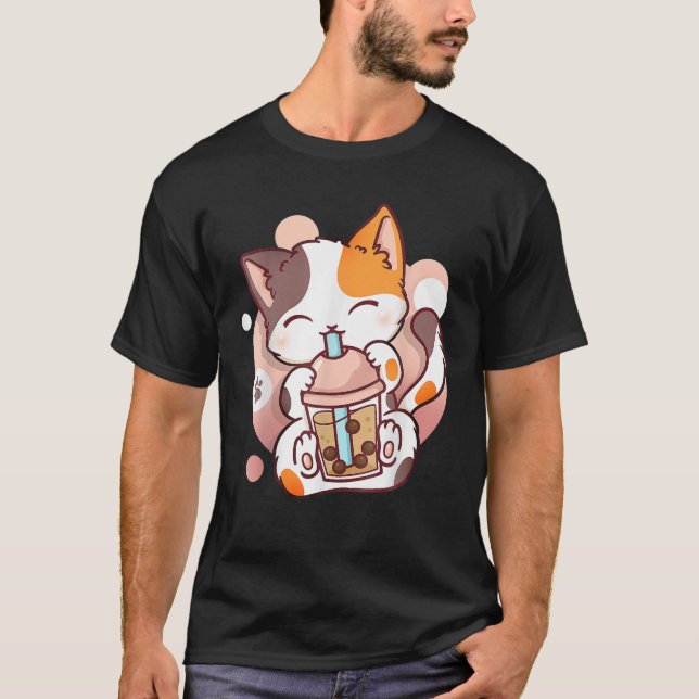 Cat Boba Tea Bubble Tee Anime Kawaii Neko (Vorderseite)