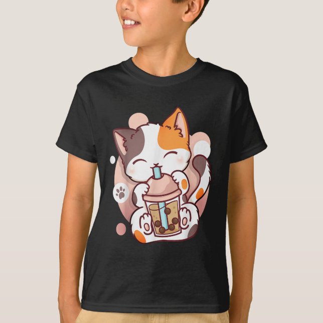 Cat Boba Tea Bubble Tee Anime Kawaii Neko (Vorderseite)
