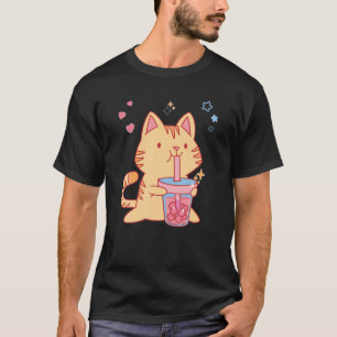 Cat Boba Tea Bubble Tee Anime Kawaii Neko Funny Ca