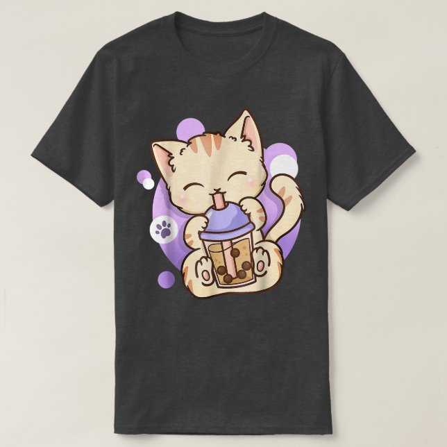 Cat Boba Tea Bubble Tee Anime Kawaii Neko für Mädc (Design vorne)