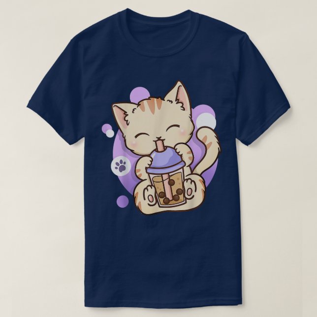 Cat Boba Tea Bubble Tee Anime Kawaii Neko Geschenk (Design vorne)