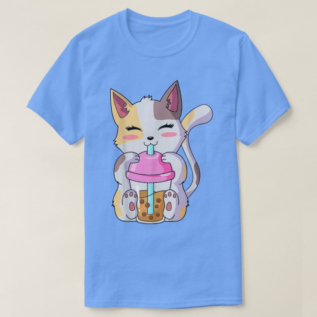Cat Boba Tea Bubble Tee Anime Kawaii Neko Geschenk (Design vorne)