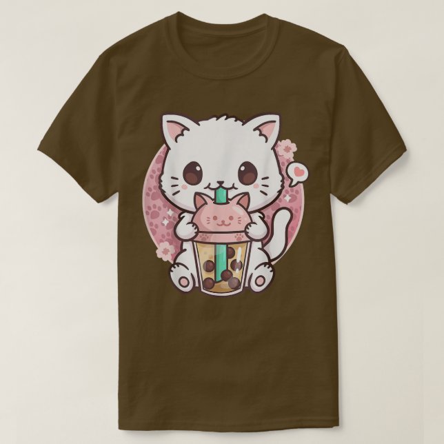 Cat Boba Tea Bubble Tee Anime Kawaii Neko Gift Gif (Design vorne)