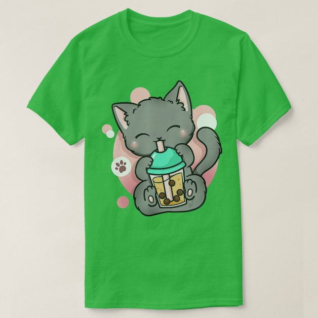 Cat Boba Tea Bubble Tee Anime Kawaii Neko Gift Gif (Design vorne)
