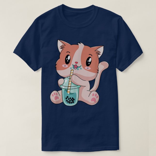 Cat Boba Tea Bubble Tee Anime Kawaii Neko Kinder T (Design vorne)