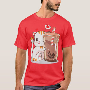 Cat Boba Tea Bubble Tee Anime Kawaii Neko Kinder T