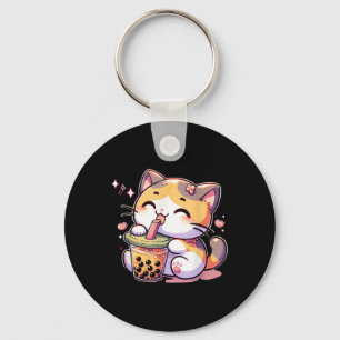 Cat Boba Tea Bubble Tee Anime Kawaii Neko Kinder T Schlüsselanhänger