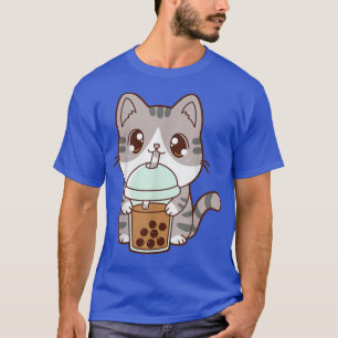 Cat Boba Tea Bubble Tee Anime Kawaii Neko T