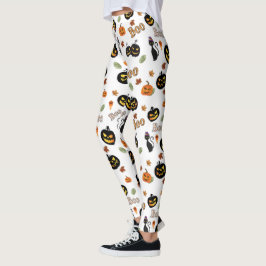 Cat Boo Halloween Leggings