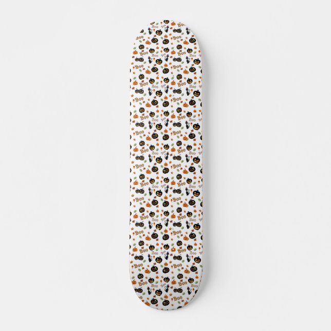 Cat Boo Halloween Skateboard (Vorne)