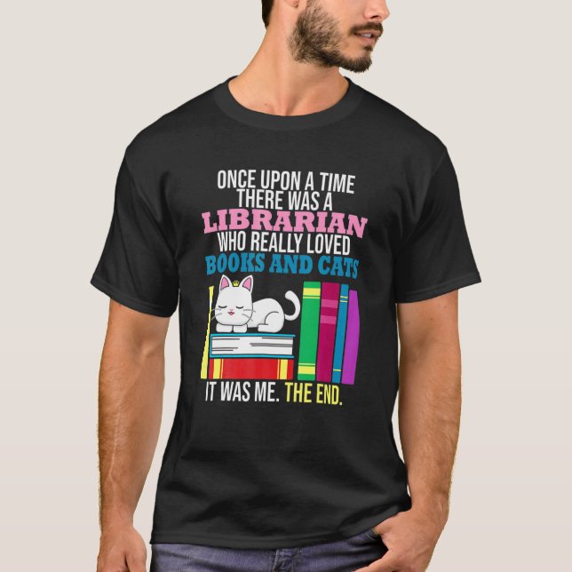 Cat  Book Feline Owner Reader Bookworm T-Shirt (Vorderseite)