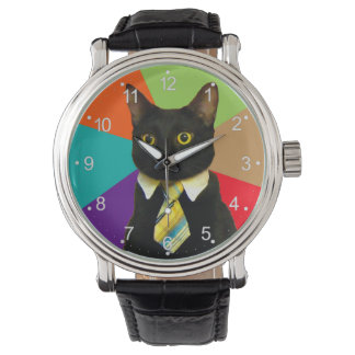 Cat-Boss in der Krawatte Armbanduhr