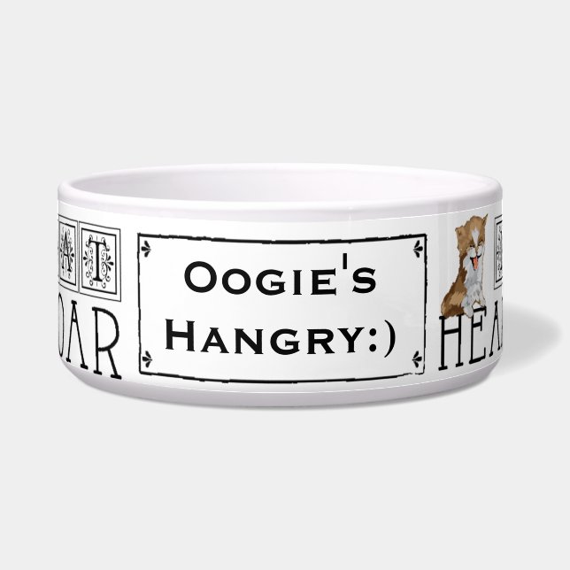 CAT-Bowl "I AM CAT höre mich ROAR" Napf (Vorderseite)