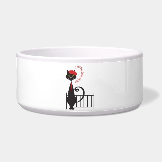 Cat Bowl - Parlez-Voux Meow? Napf (Vorderseite)