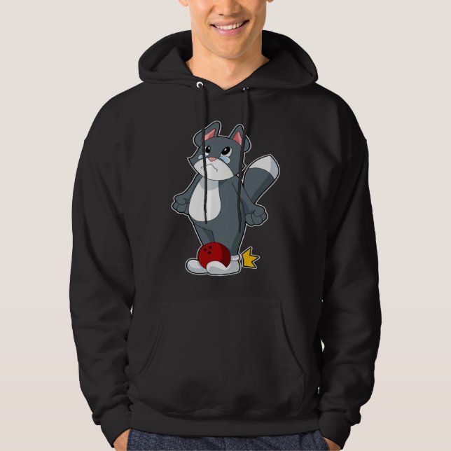 Cat Bowling Bowling ball Sports Hoodie (Vorderseite)