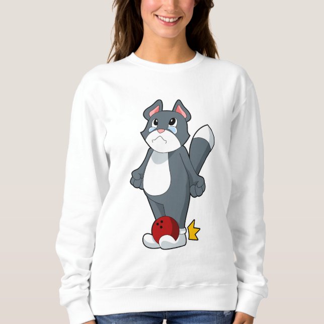 Cat Bowling Bowling ball Sweatshirt (Vorderseite)