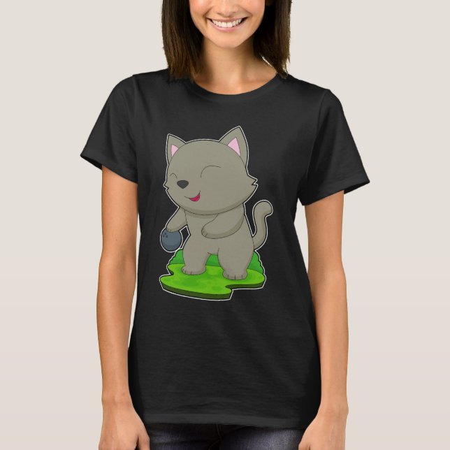 Cat Bowling Bowling ball T-Shirt (Vorderseite)