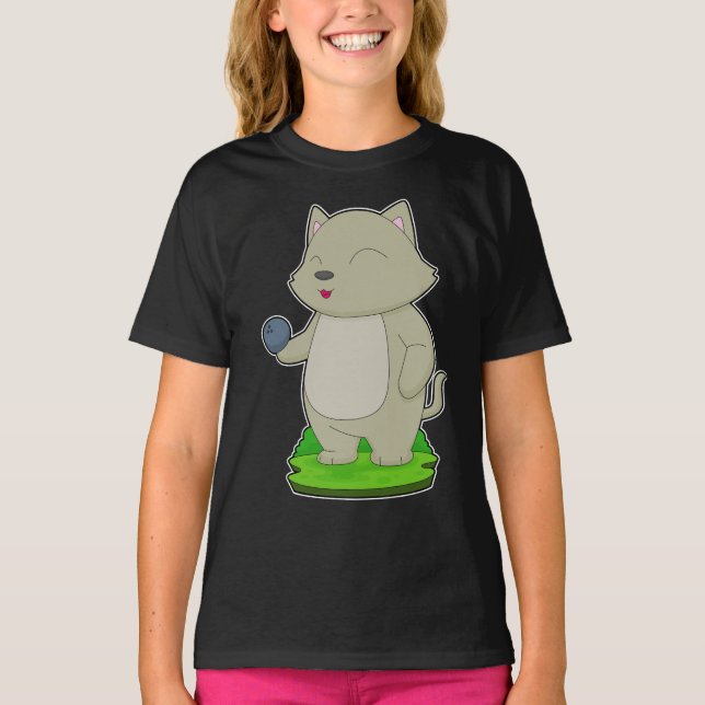 Cat Bowling Bowling ball T-Shirt (Vorderseite)