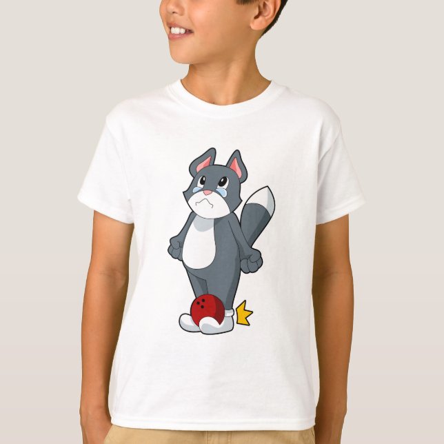 Cat Bowling Bowling ball T-Shirt (Vorderseite)