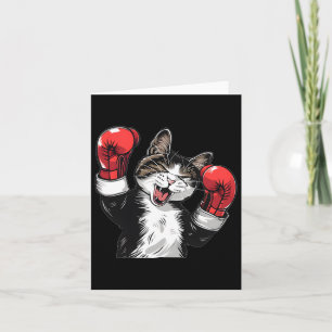 Cat Boxing Champion Funny Niedlich Kitten Fighter Karte