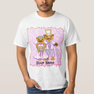 Cat Bride and Groom Hochzeit T - Shirt