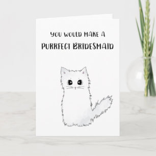 Cat bridesmaid Vorschlagskarte Karte