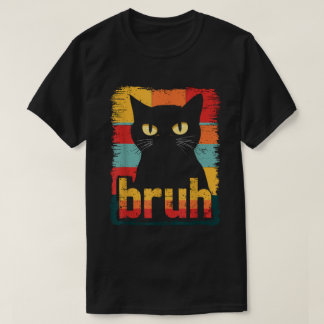 Cat Bruh Meme Funny Cats Kitten Retro T-Shirt