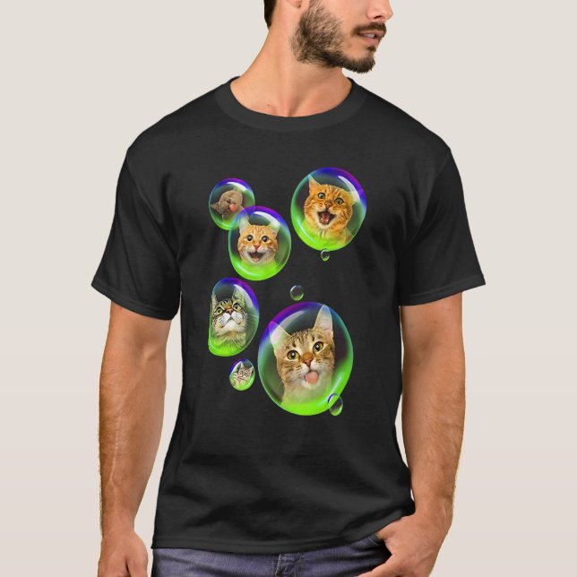 Cat Bubble Soap Gigapixel Kitty Cat T-Shirt (Vorderseite)