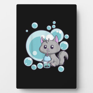 Cat Bubble Tee-Geschenk Witziges Boba Tee Katzen Fotoplatte