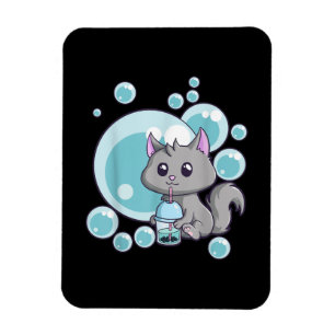 Cat Bubble Tee-Geschenk Witziges Boba Tee Katzen Magnet