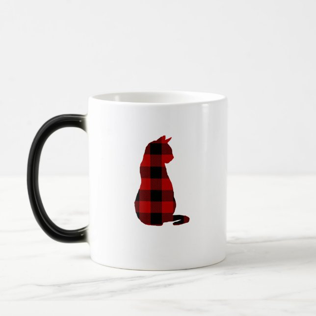 Cat Buffalo Karo Muster Tasse (Links)