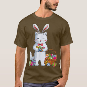 Cat Bunny Happy Ostertag Ei Kostüme für Mädchen K T-Shirt
