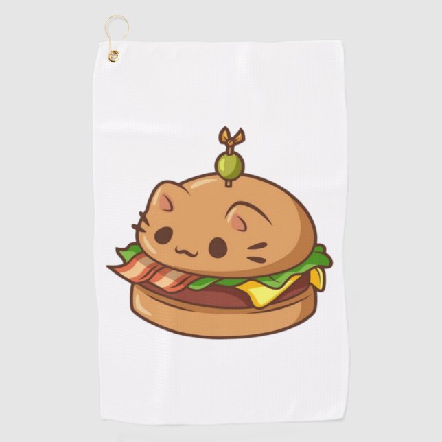 Cat Burger 2 Golfhandtuch (Vorderseite)