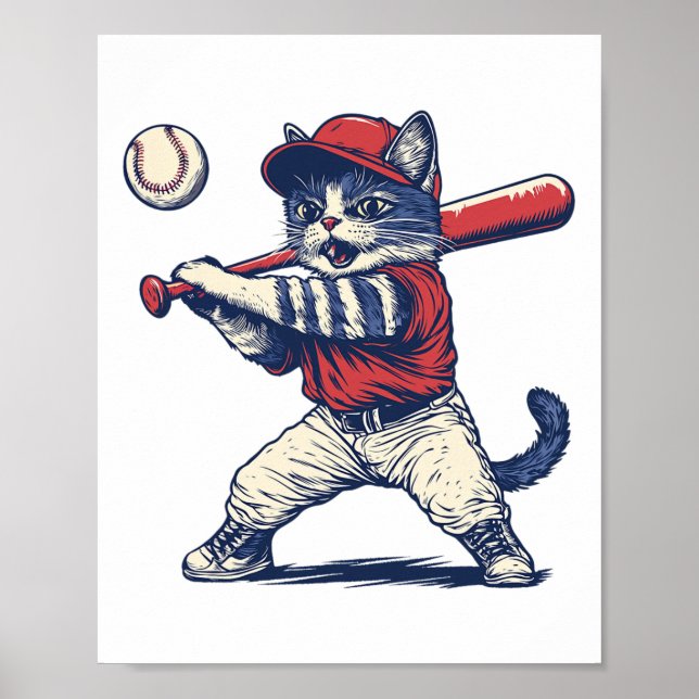 Cat Bysebyll Funny Graphic Poster (Vorne)