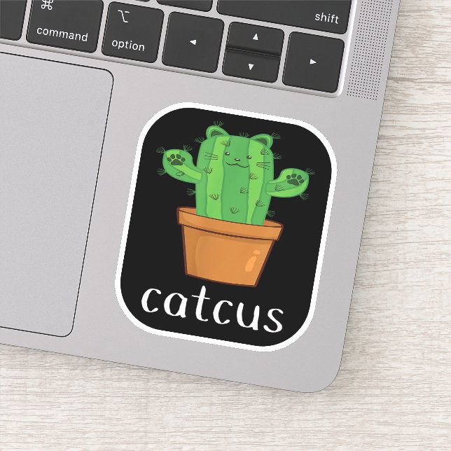 CAT CACTUS - CATCUS Funny Cat Aufkleber (Detail)