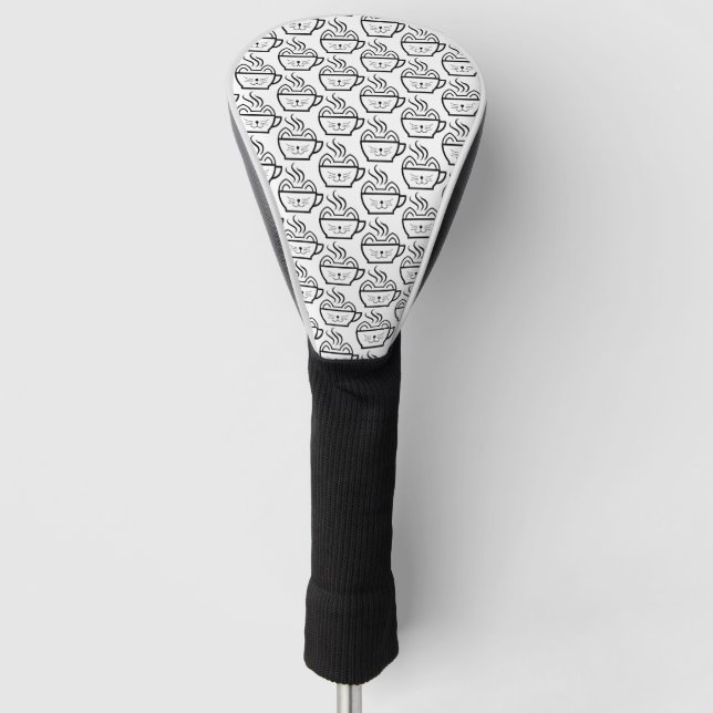 Cat Café Muster Golf Headcover (Vorderseite)