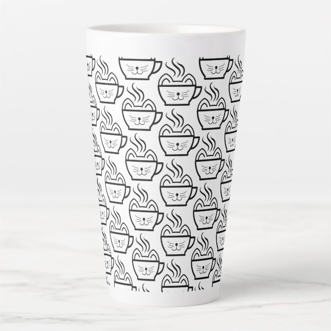 Cat Café Muster Milchtasse (Vorderseite)
