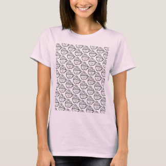 Cat Café Muster T-Shirt
