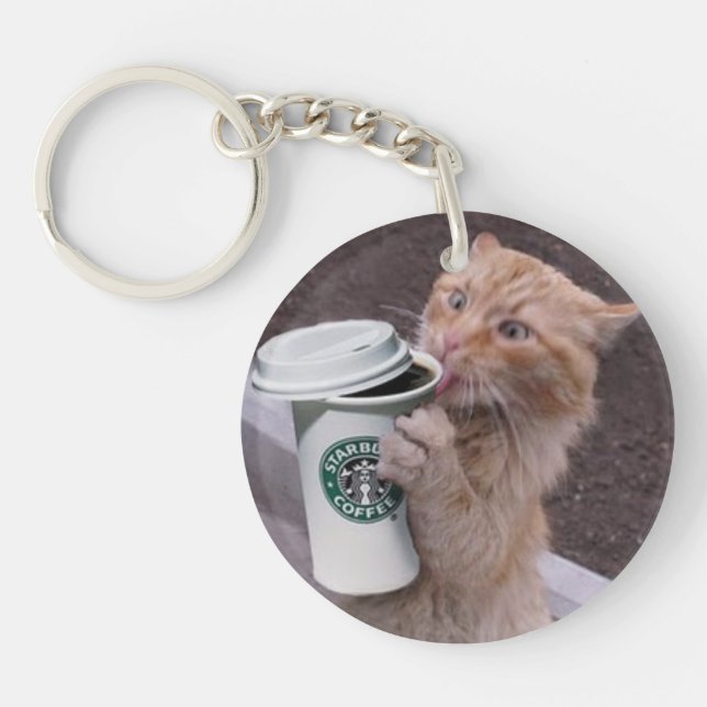 Cat Cafe Schlüsselanhänger (Vorderseite)
