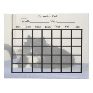 Cat Calendar Pad Notizblock