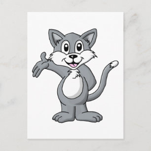 Cat Cartoon Postkarte